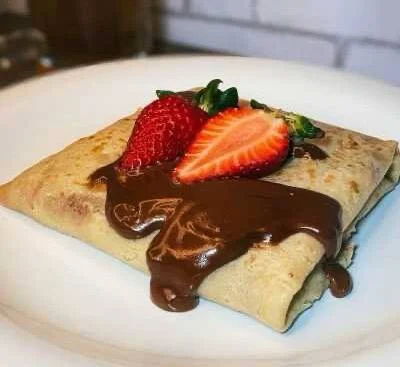 Crepe de Nutella com Morango
