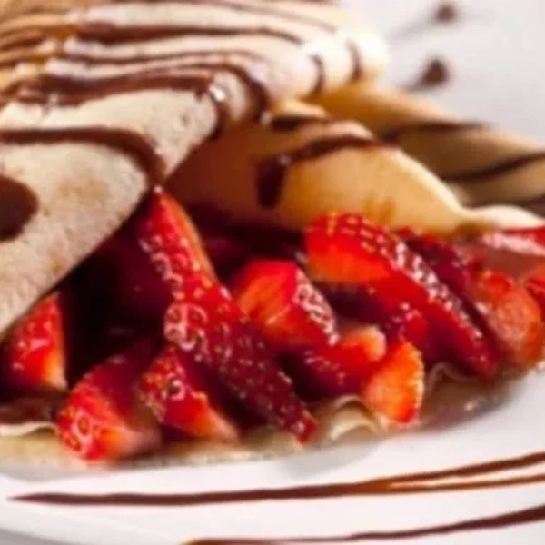 Crepe de Chocolate com Morango